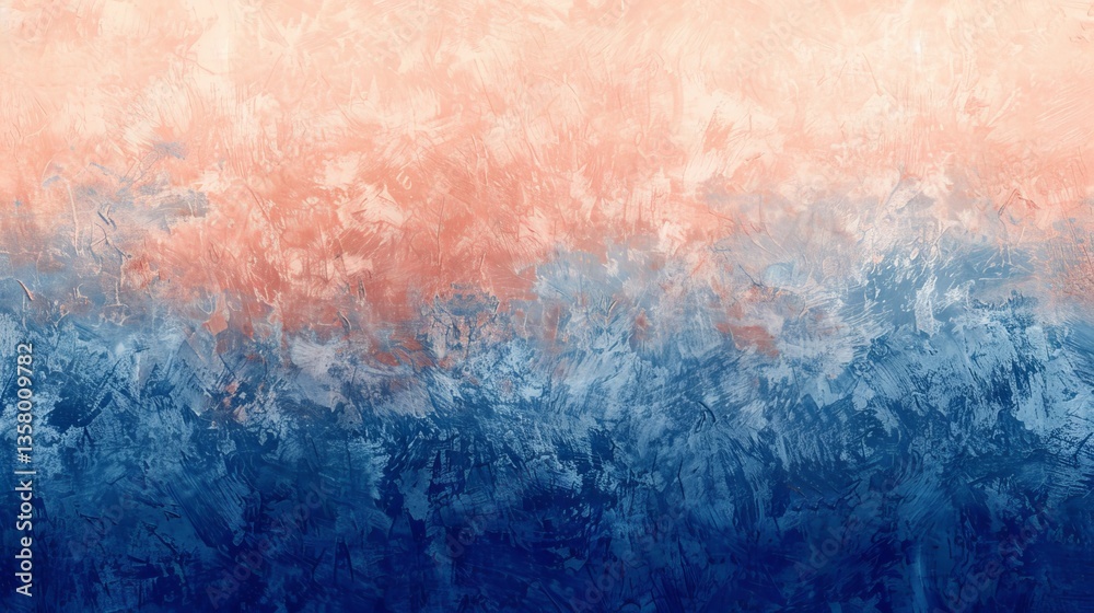 Fototapeta premium Textured Gradient: Peach & Indigo Abstract Backdrop, Artistic Texture