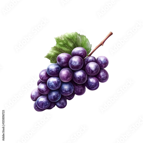 Lush Purple Grapes Delightful Vine Fruit Sweetness Nature Bounty