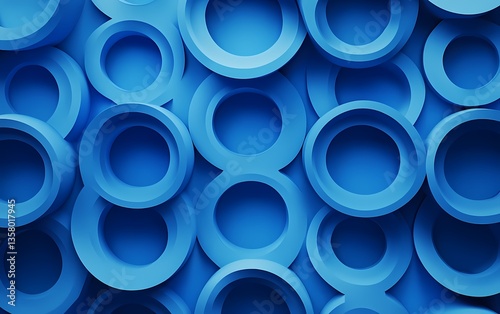 Abstract Monochrome 3D Shapes for Digital Use