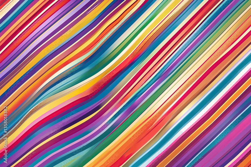 Vibrant Rainbow Striped Background Design