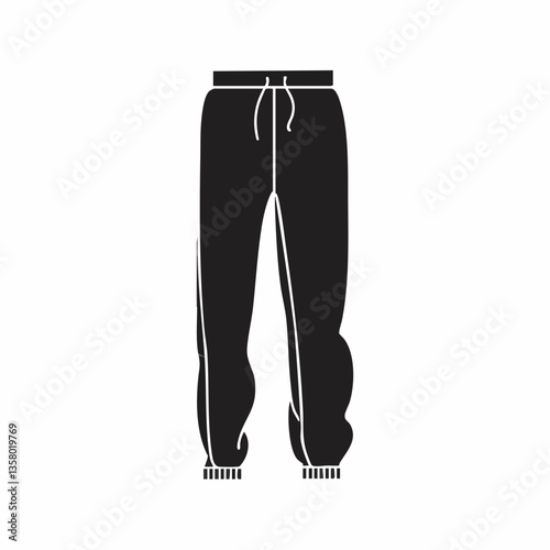 Drawstring sweatpants icon graphic design illustration, Vector Image