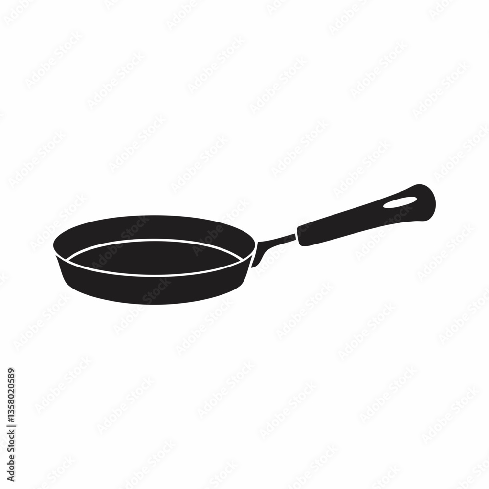 Vector Illustration of a Frying Pan, Vector Image Vector Illustration of a Frying Pan, Vector Image