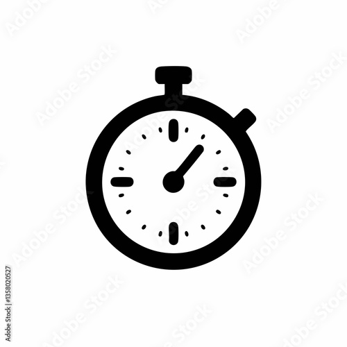 Stopwatch Timer Icon Vector Illustration, Vector Image