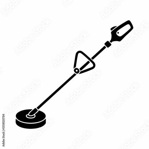 Weed Eater String Trimmer Icon Illustration, Vector Image
