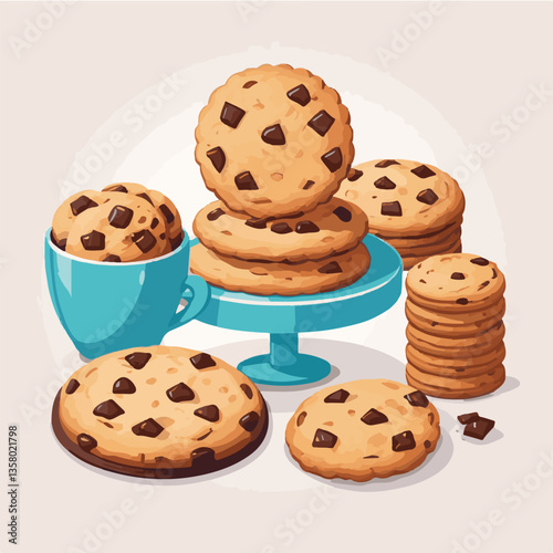 dessert, cookie, food, sweet, biscuit, bakery, background, chocolate, delicious, snack, candy, brown, homemade, bake, tasty, cake, isolated, chip, breakfast, pastry, closeup, fresh, crunchy, sugar, ve