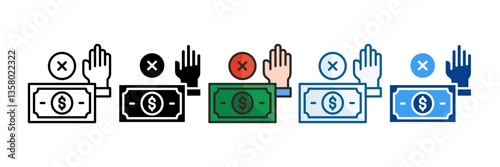 Refuse Icon Set Multiple Style Collection