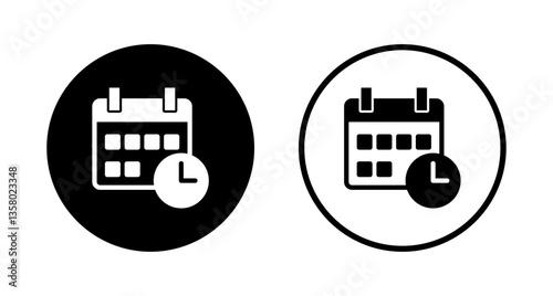 Calendar icon logo design. Calender sign and symbol. Schedule icon symbol