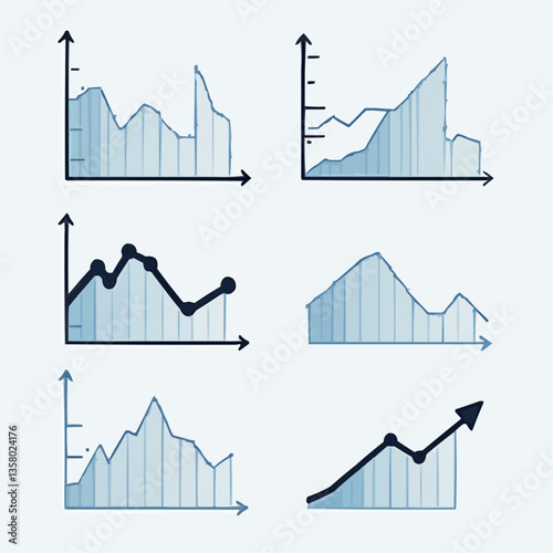 Kurvendiagramme zeigen Datenmuster und Trends

