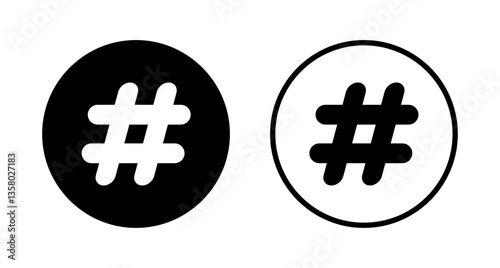 Hashtag icon logo design. hashtag sign and symbol