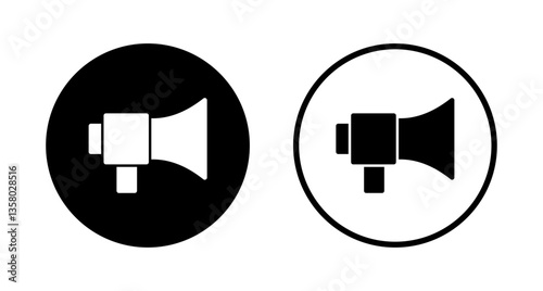 Megaphone icon logo design. Loudspeaker sign and symbol