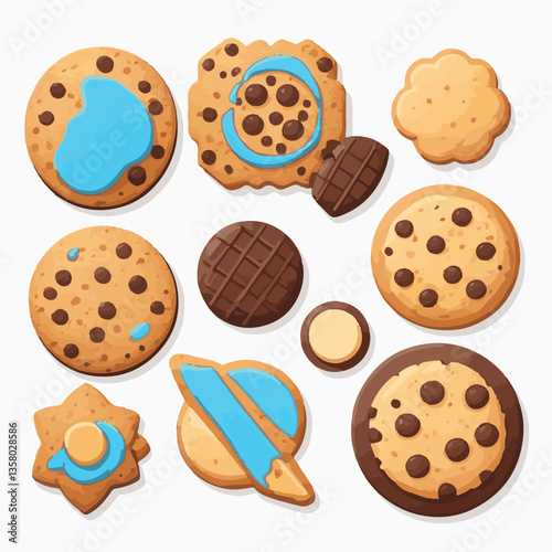 dessert, cookie, food, sweet, biscuit, bakery, background, chocolate, delicious, snack, candy, brown, homemade, bake, tasty, cake, isolated, chip, breakfast, pastry, closeup, fresh, crunchy, sugar, ve