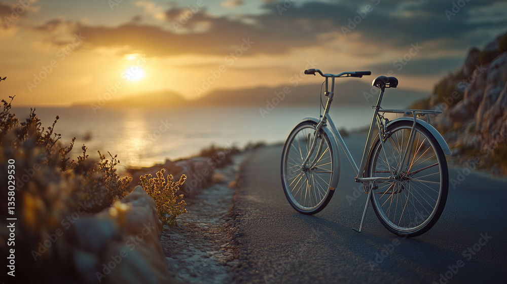 Fototapeta premium bicycle on the road