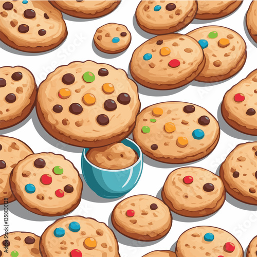 dessert, cookie, food, sweet, biscuit, bakery, background, chocolate, delicious, snack, candy, brown, homemade, bake, tasty, cake, isolated, chip, breakfast, pastry, closeup, fresh, crunchy, sugar, ve
