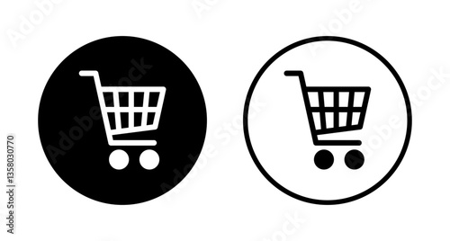 Shopping icon logo design. Shopping cart sign and symbol. Trolley icon