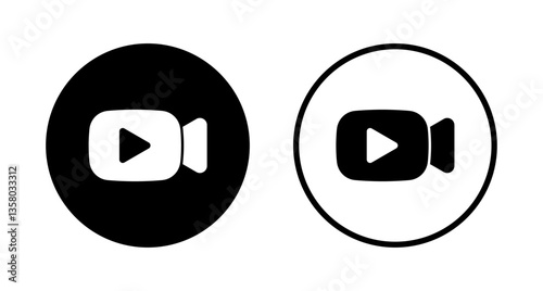 Video icon logo design. video camera sign and symbol. movie sign. cinema