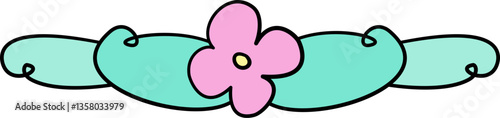 decorative flower doodle art, recolorable for coloring book