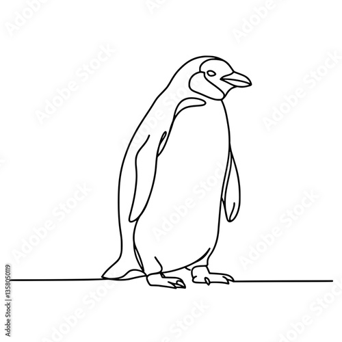Elegant Flamingo Line Art | Black and White Vector Coloring Design
