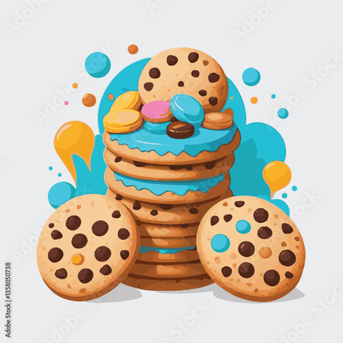 dessert, cookie, food, sweet, biscuit, bakery, background, chocolate, delicious, snack, candy, brown, homemade, bake, tasty, cake, isolated, chip, breakfast, pastry, closeup, fresh, crunchy, sugar, ve