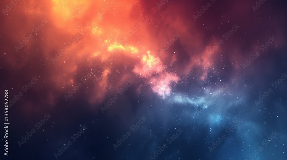 Obraz premium Stunning Galaxy Background: Cosmic Dust And Nebula In Deep Space