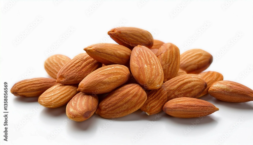 almonds isolated on white almonds isolated on white