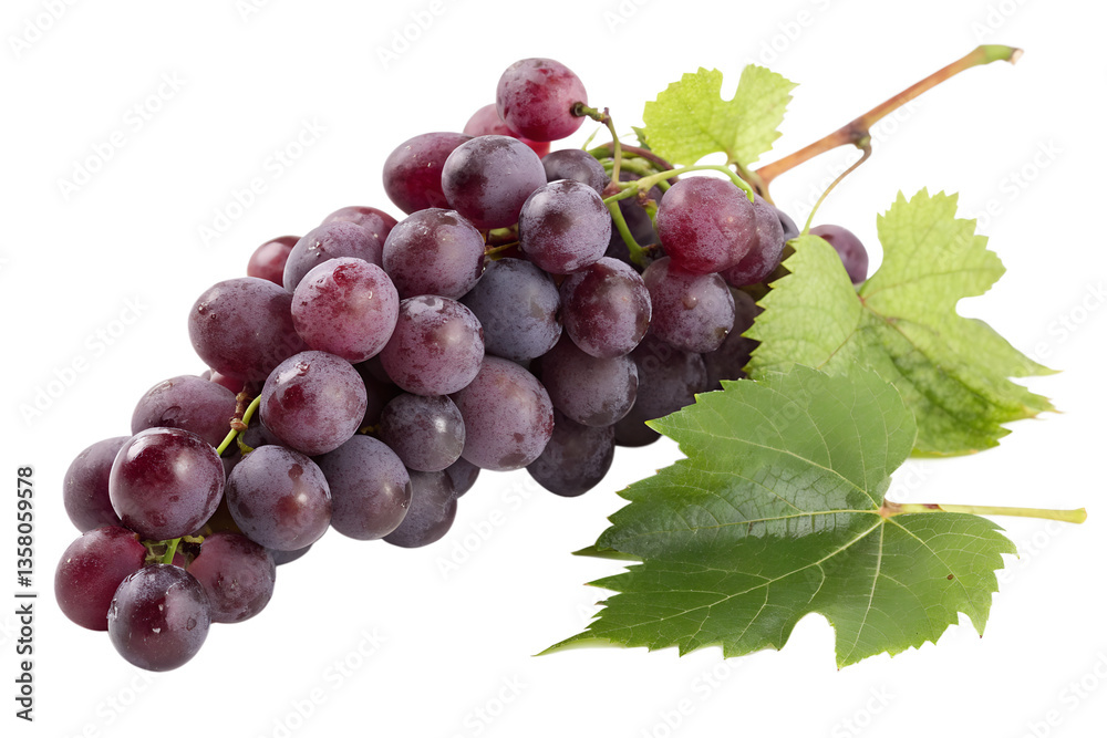 Fototapeta premium purple grapes on transparent background