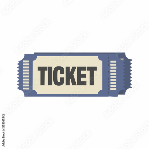 Vector Illustration of a Ticket Stub, Vector Image