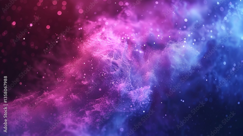 Vibrant Nebula Cloud: Abstract Space Background, Galaxy Dust, Cosmic Texture, Pink And Blue Swirls, Fantasy Universe, Sparkles Vibrant Nebula Cloud: Abstract Space Background, Galaxy Dust, Cosmic Texture, Pink And Blue Swirls, Fantasy Universe, Sparkles