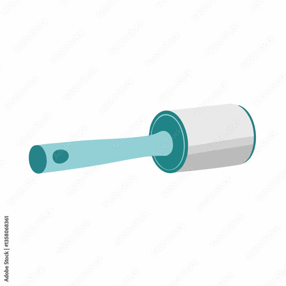Lint Roller with Teal Handle and Dispenser, Vector Image Lint Roller with Teal Handle and Dispenser, Vector Image