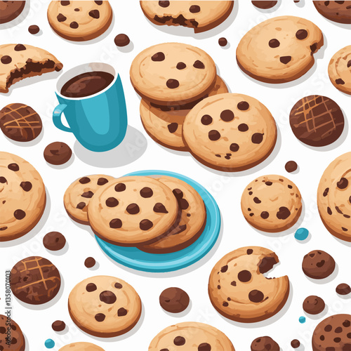 dessert, cookie, food, sweet, biscuit, bakery, background, chocolate, delicious, snack, candy, brown, homemade, bake, tasty, cake, isolated, chip, breakfast, pastry, closeup, fresh, crunchy, sugar, ve