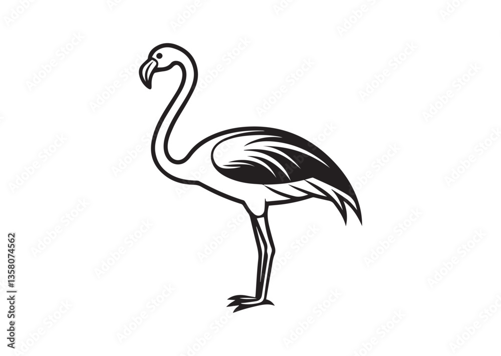 Flamingo silhouette vector Design Flamingo silhouette vector Design