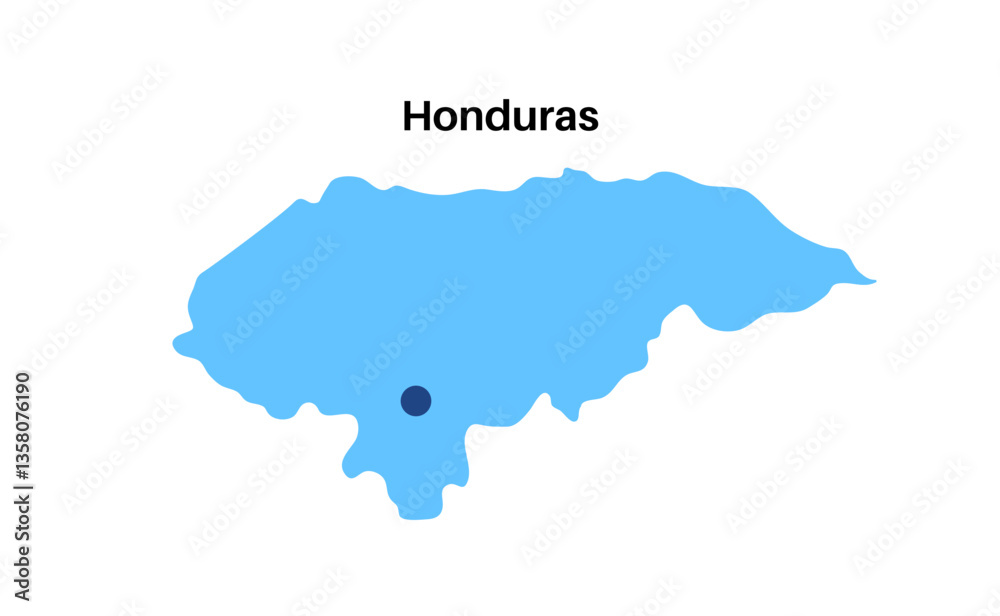 Fototapeta premium Honduras country silhouette