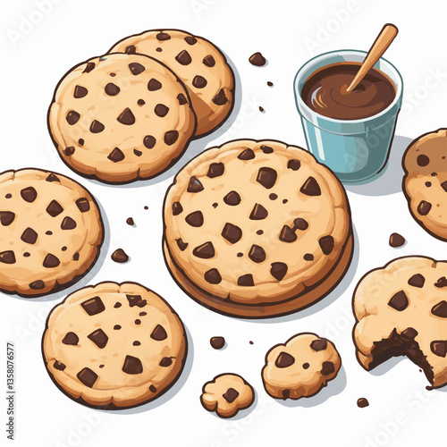 dessert, cookie, food, sweet, biscuit, bakery, background, chocolate, delicious, snack, candy, brown, homemade, bake, tasty, cake, isolated, chip, breakfast, pastry, closeup, fresh, crunchy, sugar, ve