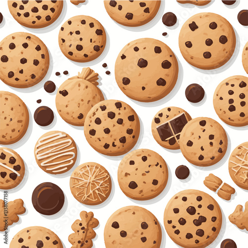 dessert, cookie, food, sweet, biscuit, bakery, background, chocolate, delicious, snack, candy, brown, homemade, bake, tasty, cake, isolated, chip, breakfast, pastry, closeup, fresh, crunchy, sugar, ve