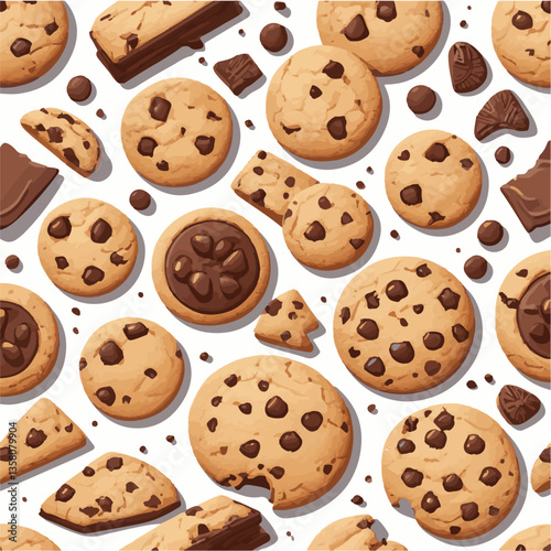 dessert, cookie, food, sweet, biscuit, bakery, background, chocolate, delicious, snack, candy, brown, homemade, bake, tasty, cake, isolated, chip, breakfast, pastry, closeup, fresh, crunchy, sugar, ve