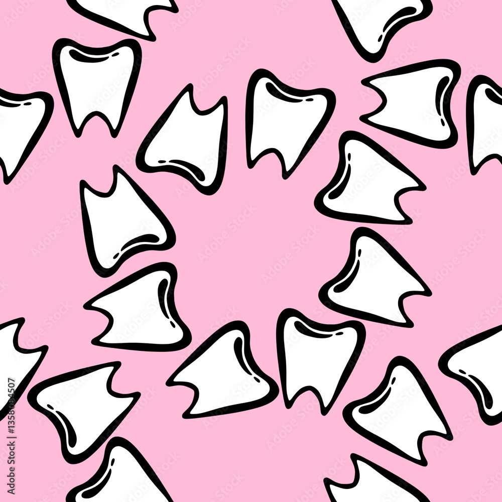 Medicine seamless teeth pattern for wrapping paper and fabrics and linens Medicine seamless teeth pattern for wrapping paper and fabrics and linens