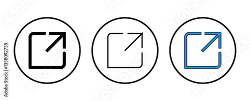 External link icon vector. link icon vector. hyperlink symbol