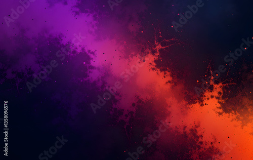 Abstract modern colorful background. 3D purple red rough grunge techno abstract background overlap layer on dark space.