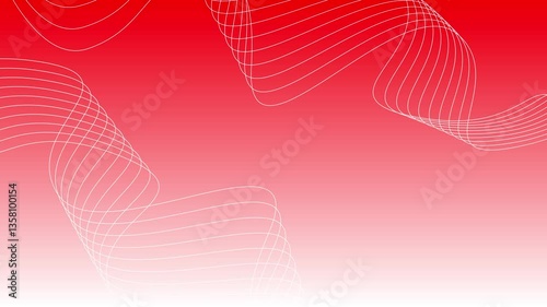 Abstract Red Background With Waves, Gradient Wave Geometric Line Abstract  Background  Banner Design  Line Geometric Background Motion Animation