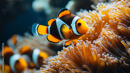  clownfish in sea anemone
