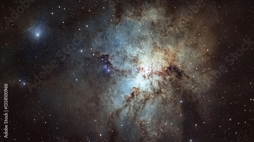 Cosmic Nebula Starfield Celestial Display Of Stars And Gas