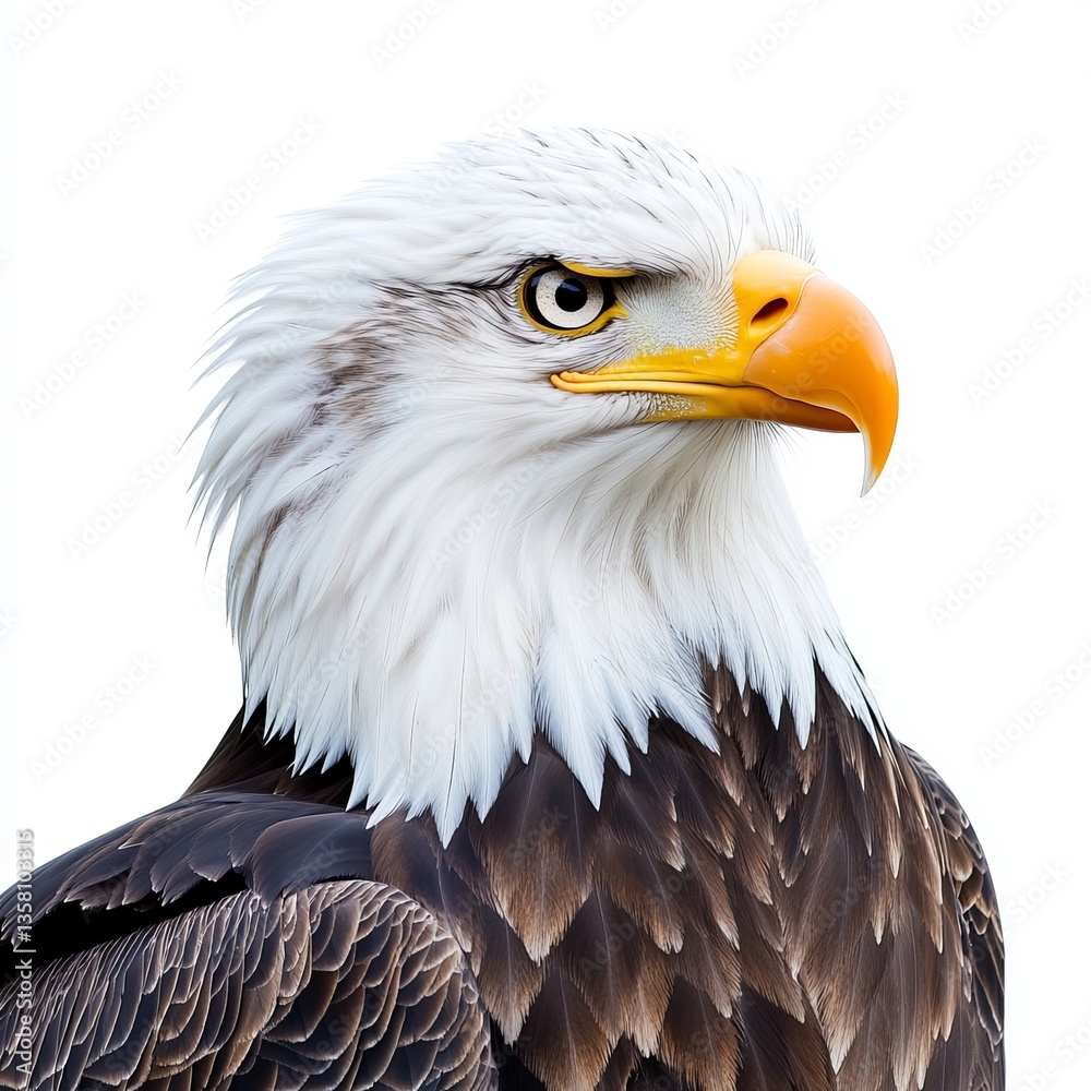 Obraz premium bald eagle on white background