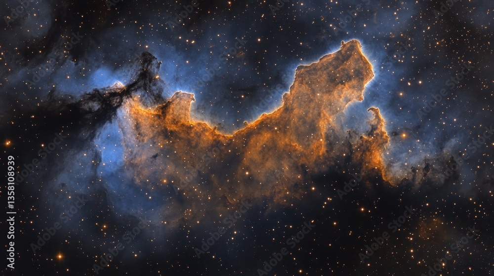 Fototapeta premium An amazing image of a cosmic nebula filled with stars