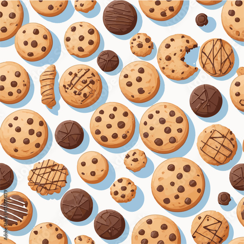 dessert, cookie, food, sweet, biscuit, bakery, background, chocolate, delicious, snack, candy, brown, homemade, bake, tasty, cake, isolated, chip, breakfast, pastry, closeup, fresh, crunchy, sugar, ve
