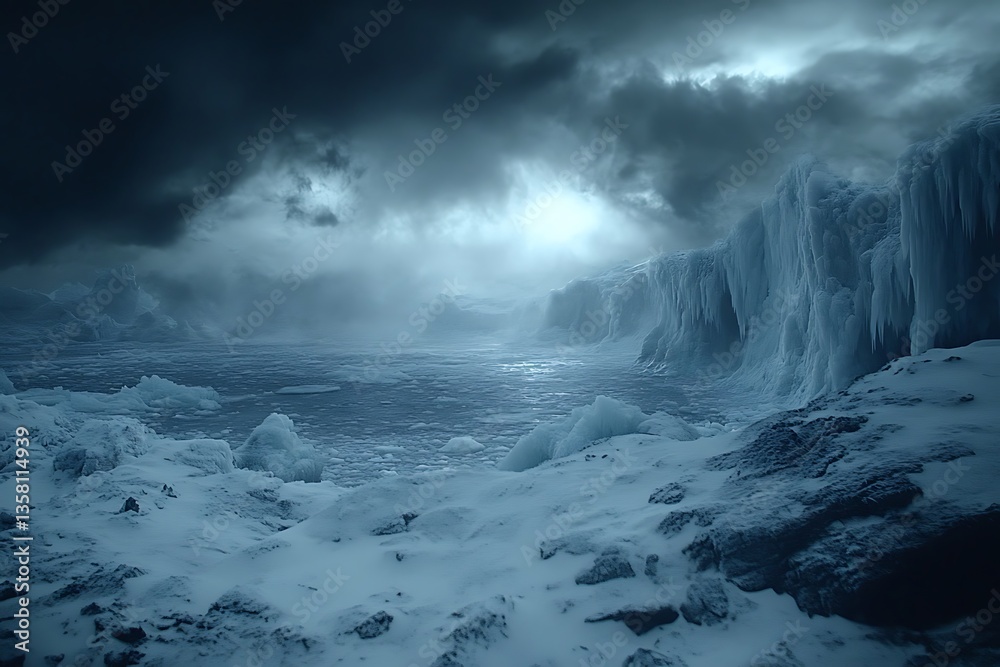 Frozen Arctic Landscape. Frozen Arctic Landscape.