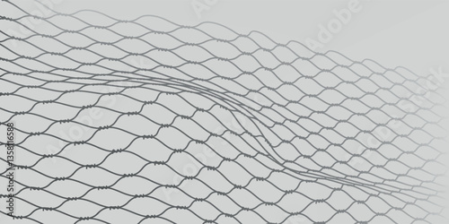 Mesh isolated on white background,net pattern,commercial fishing nets