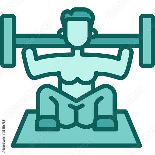 Weightlifting solid icon