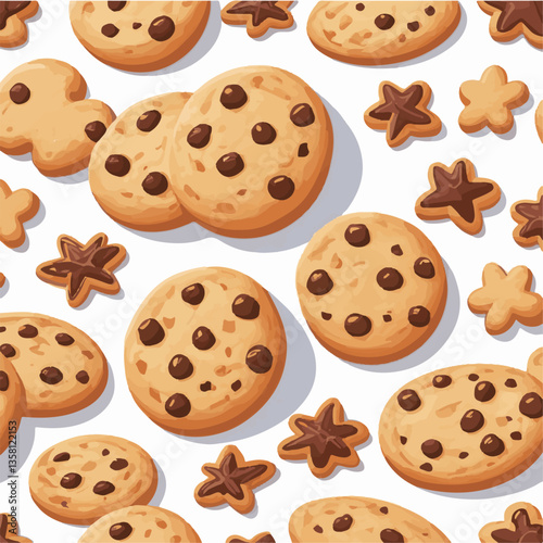 dessert, cookie, food, sweet, biscuit, bakery, background, chocolate, delicious, snack, candy, brown, homemade, bake, tasty, cake, isolated, chip, breakfast, pastry, closeup, fresh, crunchy, sugar, ve