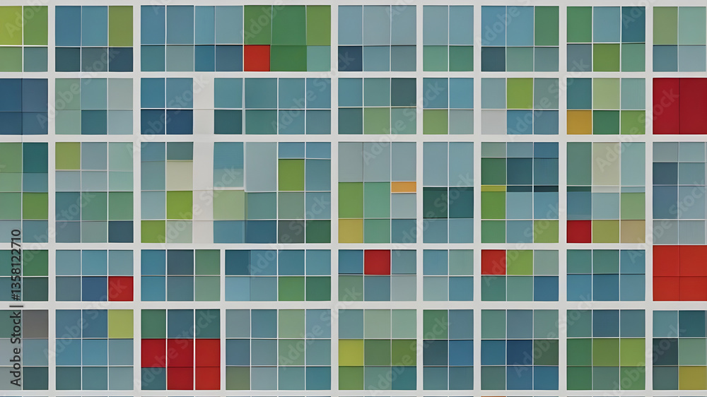 Fototapeta premium Grid of colorful squares