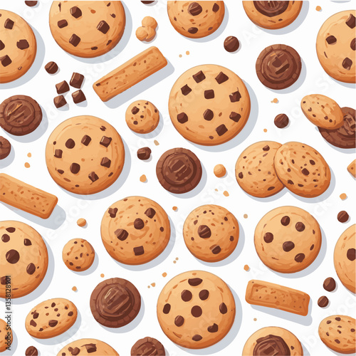 dessert, cookie, food, sweet, biscuit, bakery, background, chocolate, delicious, snack, candy, brown, homemade, bake, tasty, cake, isolated, chip, breakfast, pastry, closeup, fresh, crunchy, sugar, ve