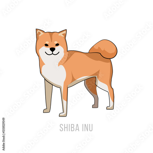 Cartoon Shiba Inu Illustration